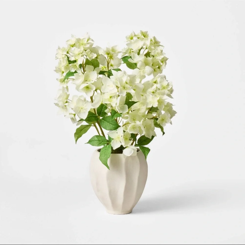 New Cream Hydrangea Arrangement w/ vase by Threshold™ designed with Studio McGee